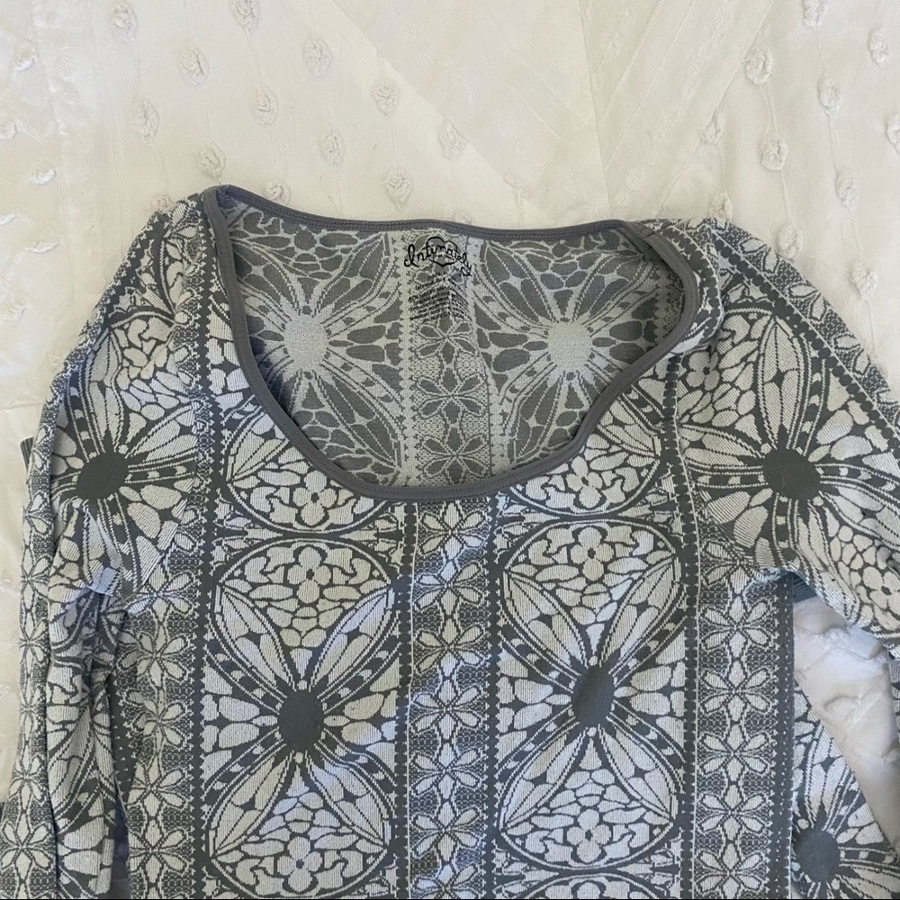 Grey and white free people knit sweater dress. Size M/L but would also fit S